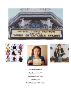 Press Release 2017 - Young Entertainer Awards