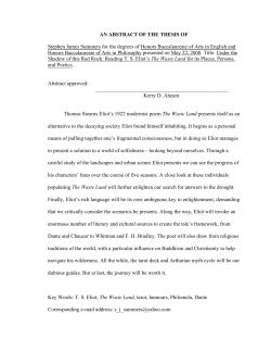 an abstract of the thesis of