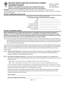 military service and post-active duty student