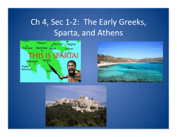 Ch 4, Sec 1-2 Power Point-Ancient Greece, Sparta, and Athens-2