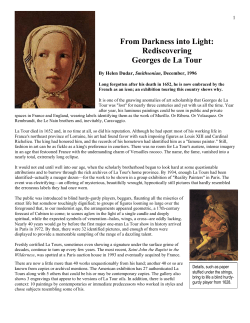 From Darkness into Light