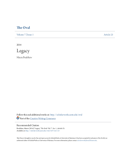 Legacy - ScholarWorks @ UMT