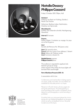 the concert programme