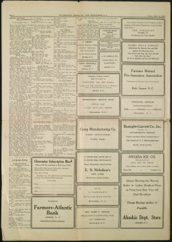 Far mer s - Atlantic Bank - North Carolina Newspapers