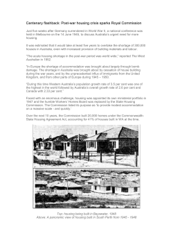 Post-war housing crisis sparks Royal Commission