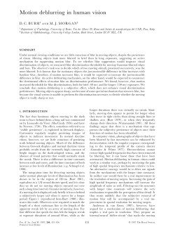 Motion deblurring in human vision