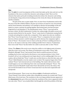 Frankenstein Literary Elements