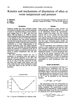 Kinetics and mechanisms of dissolution of silica at room