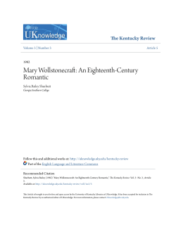 Mary Wollstonecraft: An Eighteenth-Century Romantic