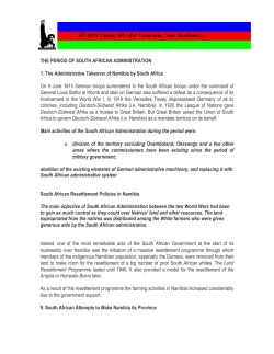 the period of south african administration