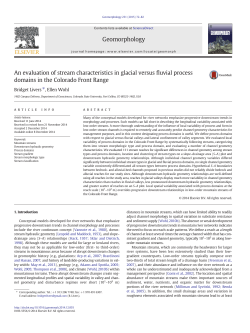 An evaluation of stream characteristics in glacial versus fluvial