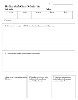 The Great Gatsby Chapter 3 Guided Notes