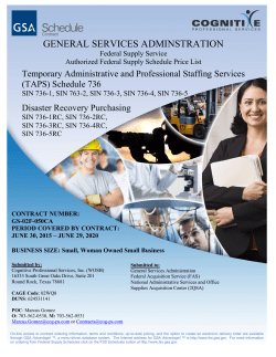 general services adminstration - Cognitive Professional Services