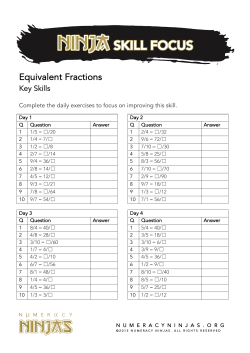 Equivalent Fractions