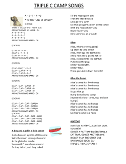Camp Songs Lyric Sheet
