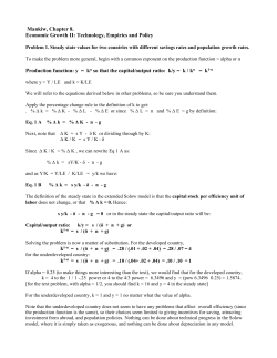 Mankiw, Chapter 8. Economic Growth II: Technology, Empirics and