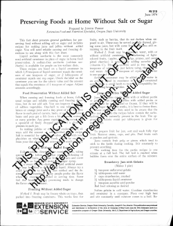 Preserving Foods at Home Without Salt or Sugar