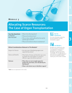 Module 3 Allocating Scarce Resources