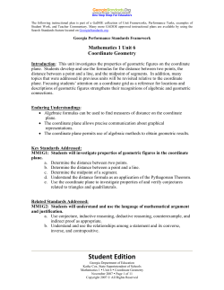 Title: Coordinate Geometry, Mathematics I