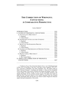 the correction of wrongful convictions: a comparative perspective