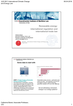 8. International renewable energy law