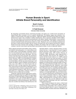 Human Brands in Sport: Athlete Brand Personality
