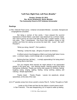 Left Foot, Right Foot, Left Foot, Breathe