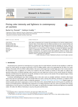 Pricing color intensity and lightness in contemporary art auctions