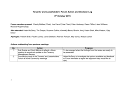 Forum action log - 8 October 2015