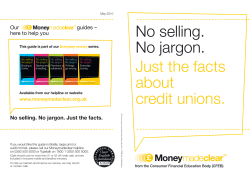 Just the facts about credit unions - ink friendly