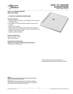 axis&trade; 32" square shower base
