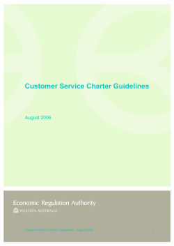 Customer Service Charter Guidelines