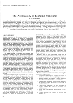 The Archaeology of Standing Structures