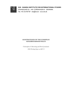Geostrategies of the european neighbourhood policy