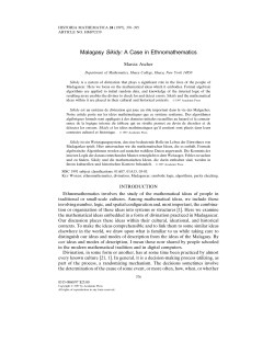 Malagasy Sikidy: A Case in Ethnomathematics