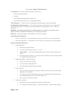 Key Concepts Bureaucracy