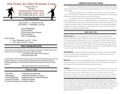 2015 Prairie du Chien Perimeter Camp