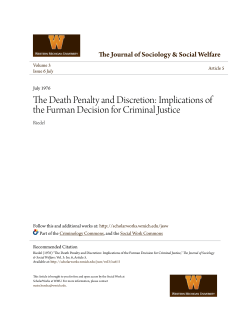 The Death Penalty and Discretion: Implications of the Furman