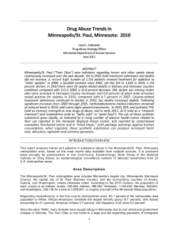 Drug Abuse Trends in Minneapolis/St