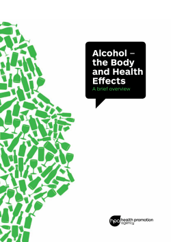 Alcohol &ndash; the Body and Health Effects