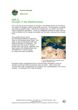 Unit 3: Drought in the Mediterranean