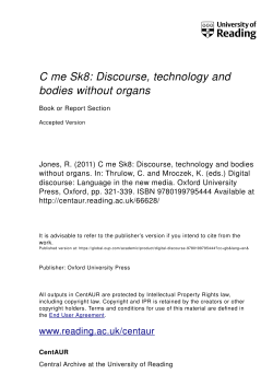 C me Sk8: Discourse, technology and bodies without organs