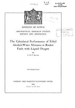 The Calculated Performance of Ethyl Alcohol