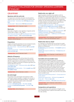 grammar common challenges for spanish