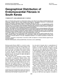 Geographical Distribution of Endomyocardial