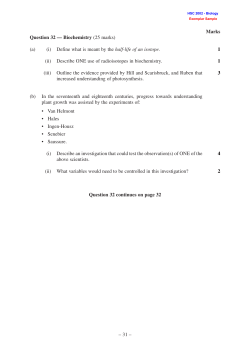 Question 32 — Biochemistry (25 marks) (a) (i) Define what is meant