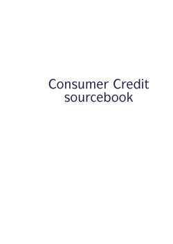 Consumer Credit sourcebook