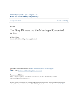 The Gary Dinners and the Meaning of Concerted Action