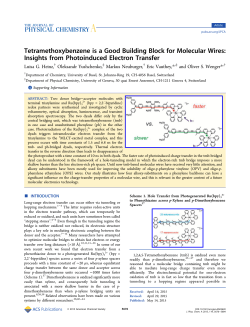 Tetramethoxybenzene is a Good Building Block for Molecular Wires