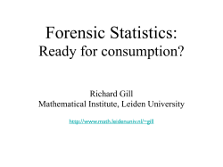 Forensic Statistics